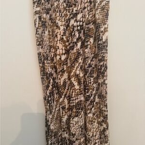 Anthropologie Brown and Tan Maxi Skirt